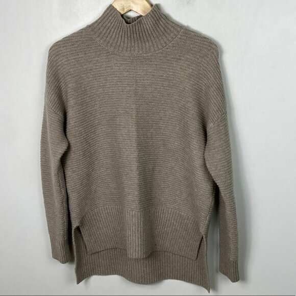 Nordstrom Sweet Romeo Cool Girl Tunic Sweater Ribbed Knit Beige Tan Size small S - Picture 11 of 12